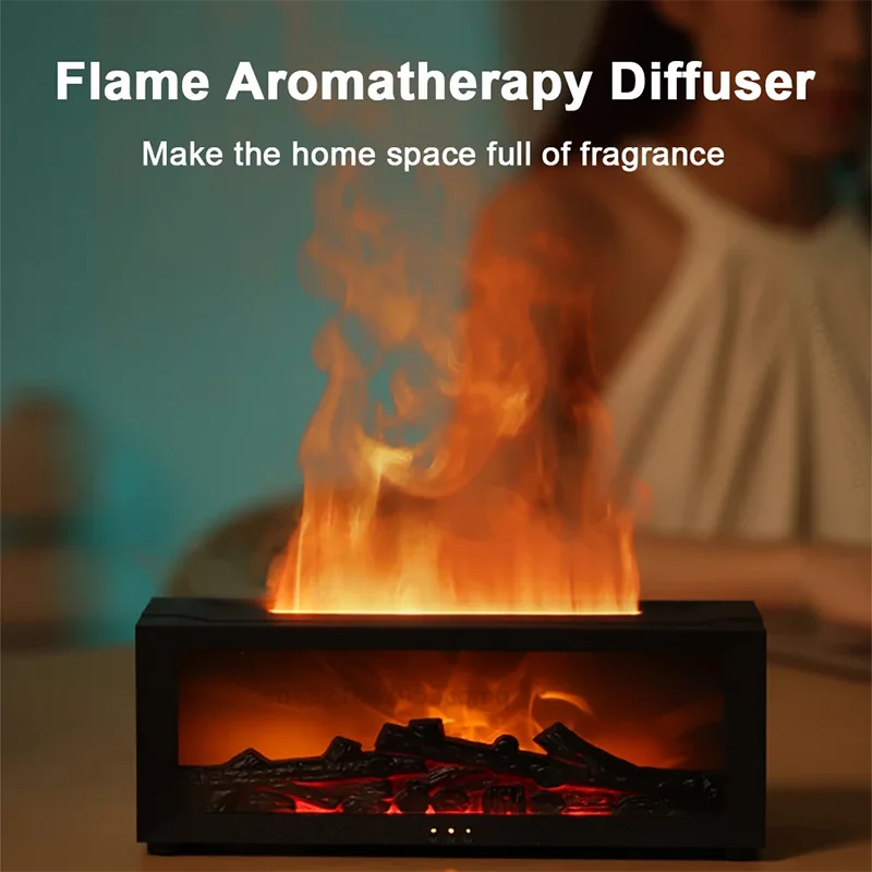 Imitation flame aromatherapy humidifier, a must-have for winter heating, practical and creative atmosphere aromatherapy machine
