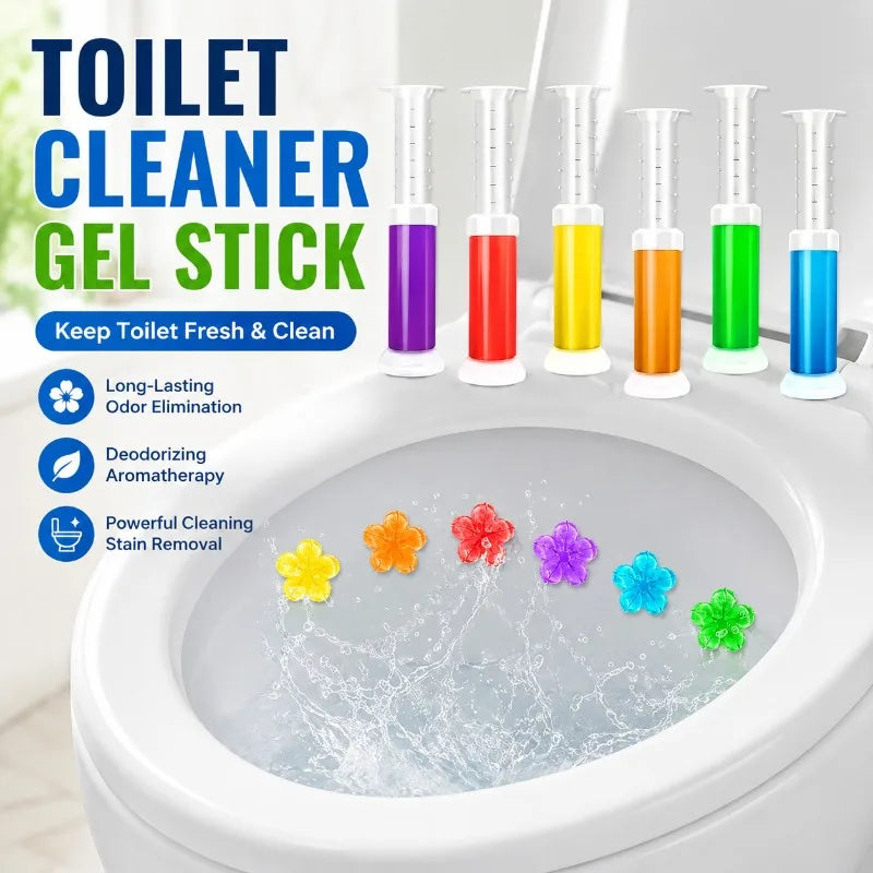 12 Pieces Toilet Flower Gel Cleaner Fragrant Deodorant Gel Efficient Odor Remover Fresh Bathroom Air Long Lasting Aroma Easy Use