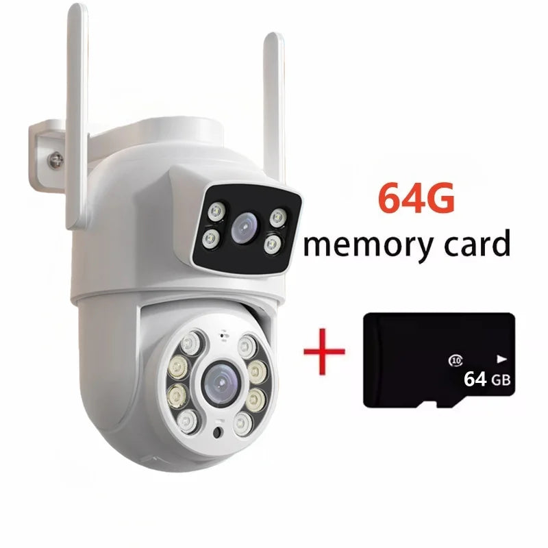 8MP 4K Wifi Surveillance Camera Dual Lens Wireless Security