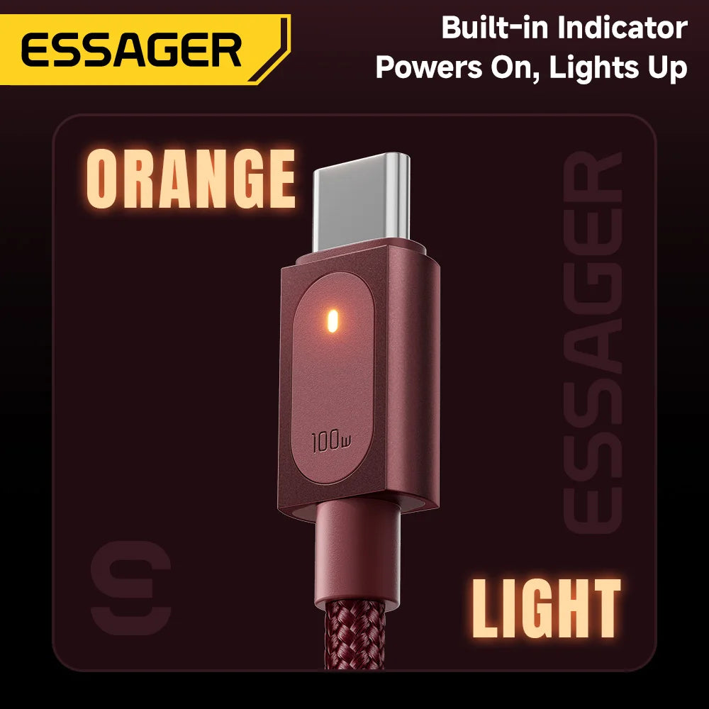 Essager 100W Type C to Type C Cable 5A  Fast Charging