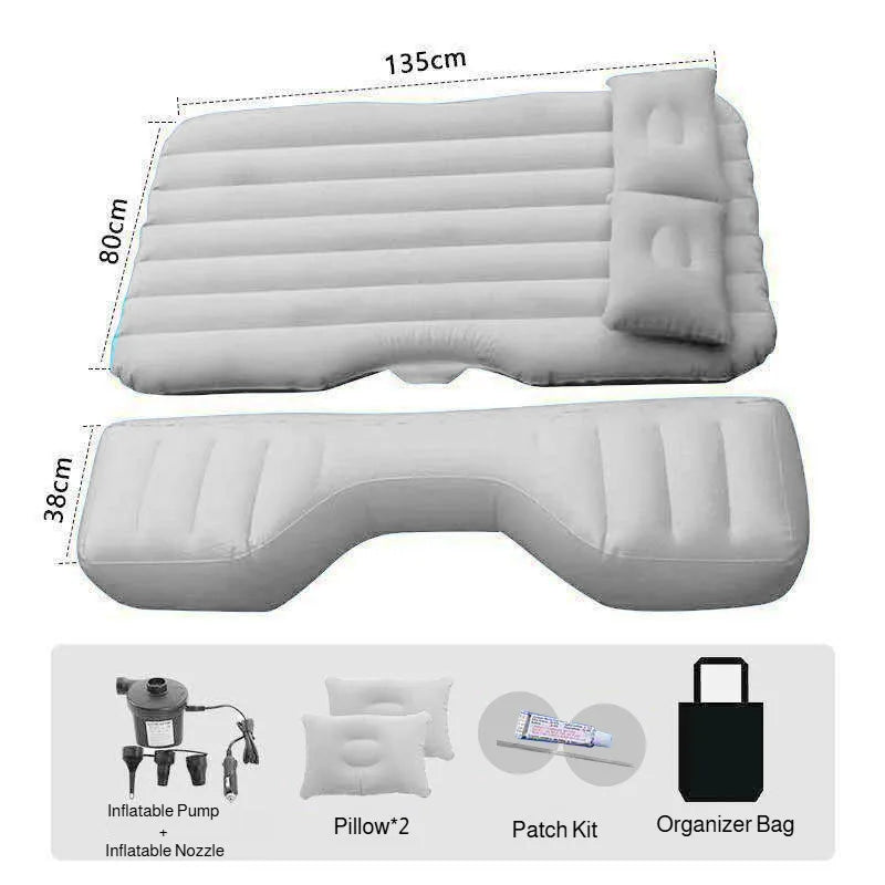 Car Air Inflatable Mattress with Support Legs Separate for Back Seat Portable Sleeping Bed for Outdoor Travel Camping Cushion