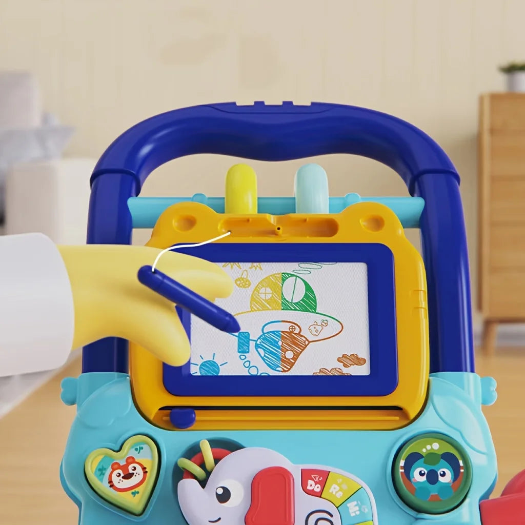 Baby Walker Trolley Early Educational Learning Walking Pushing Wheel