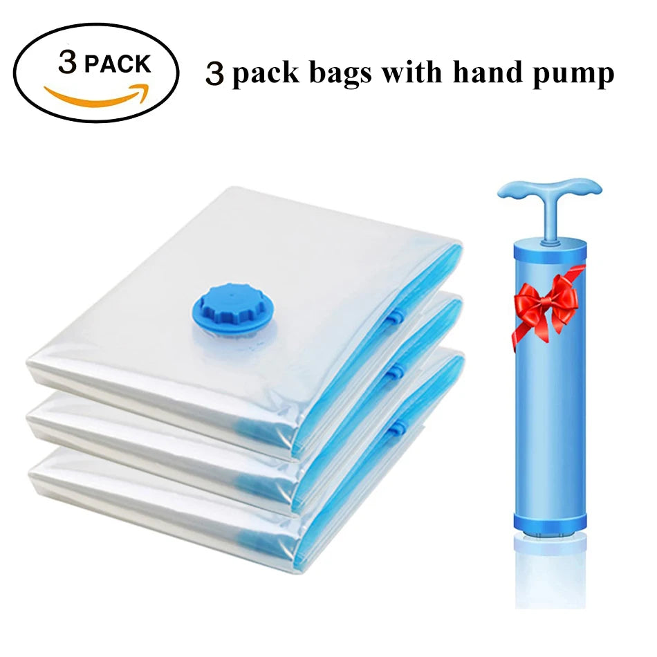 Vacuum Storage Organizer Bags, Travel Suitcases Essentials,