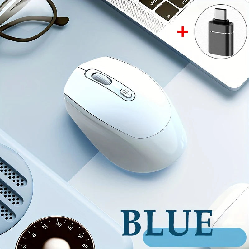 Wireless Mouse Battery Gamer Mouse Dual Modes Bluetooth-compatible 2.4G