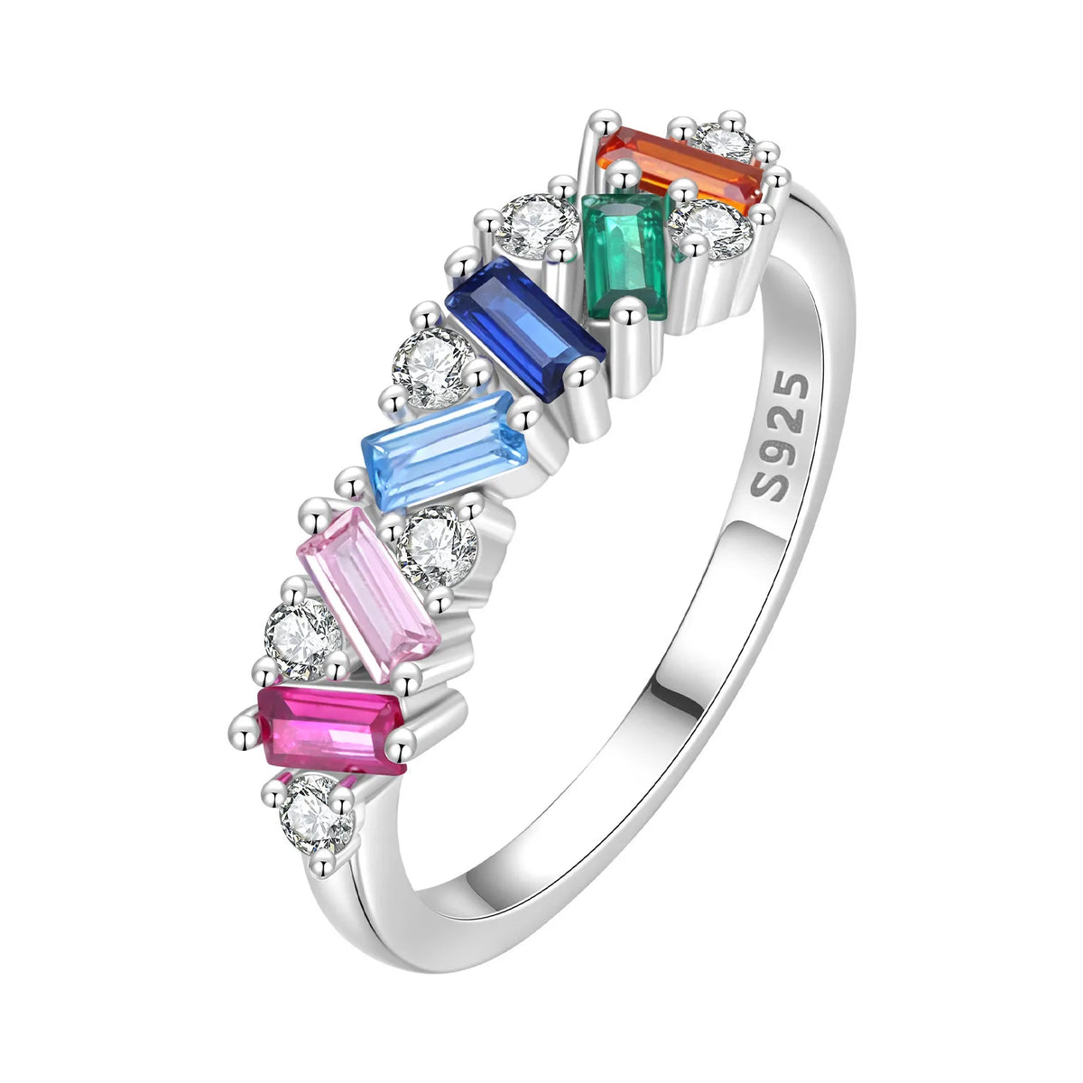 PANPOKI S925 Sterling Silver Flower Butterfly Insect Closed Ring