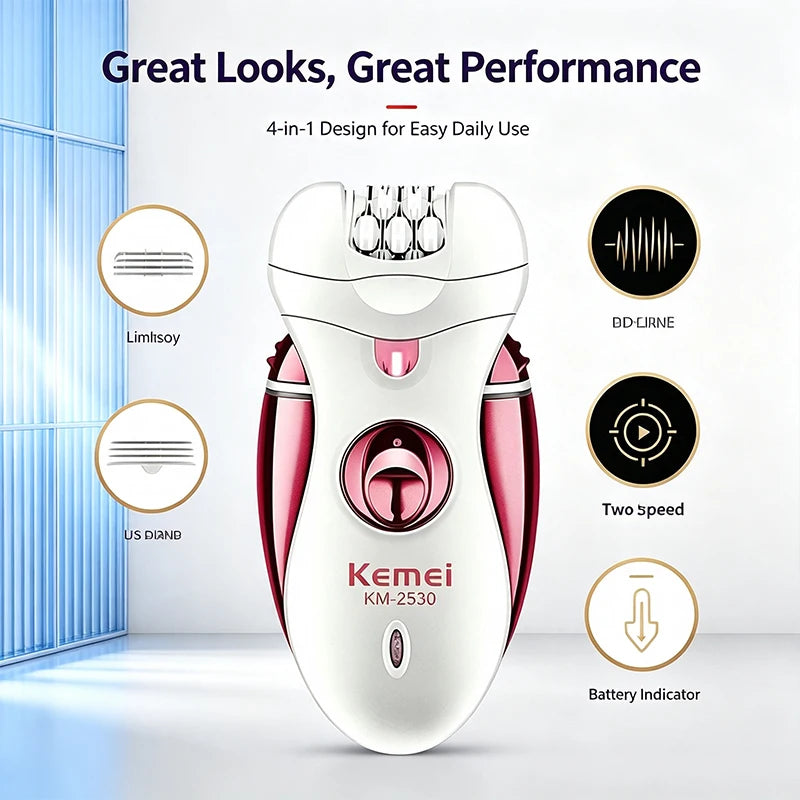 Kemei KM-2530 4 in 1 Shaver Women Ladies