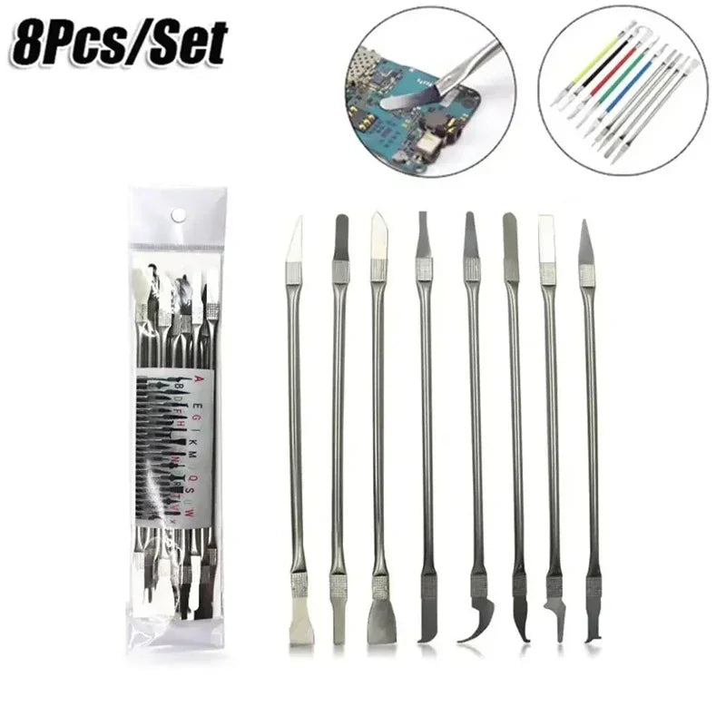 8PCS CPU IC Glue Remover Thin Blades Set Professional Chip Repair Tools for Mobile Phone Computer Motherboard Repair