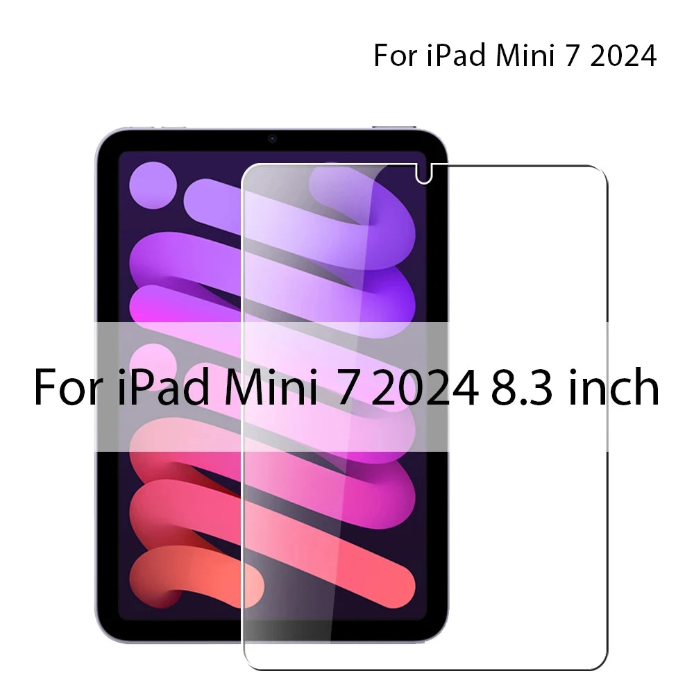 Tempered Glass Screen Protector For iPad A16 Air 13 11 5 4 M3 2025 10th Generation For iPad Pro 12.9 M4 M2 9th 7th Mini 6 7 Film