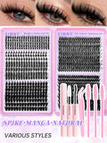 720/200pcs eyelash Extension Kit Fluffy Eyelash Extension