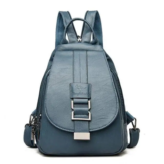2024 New Hot Women Leather Backpacks Female Vintage Backpack for Teenage Girls School Chest Bag Travel Bagpack Ladies Back Pack