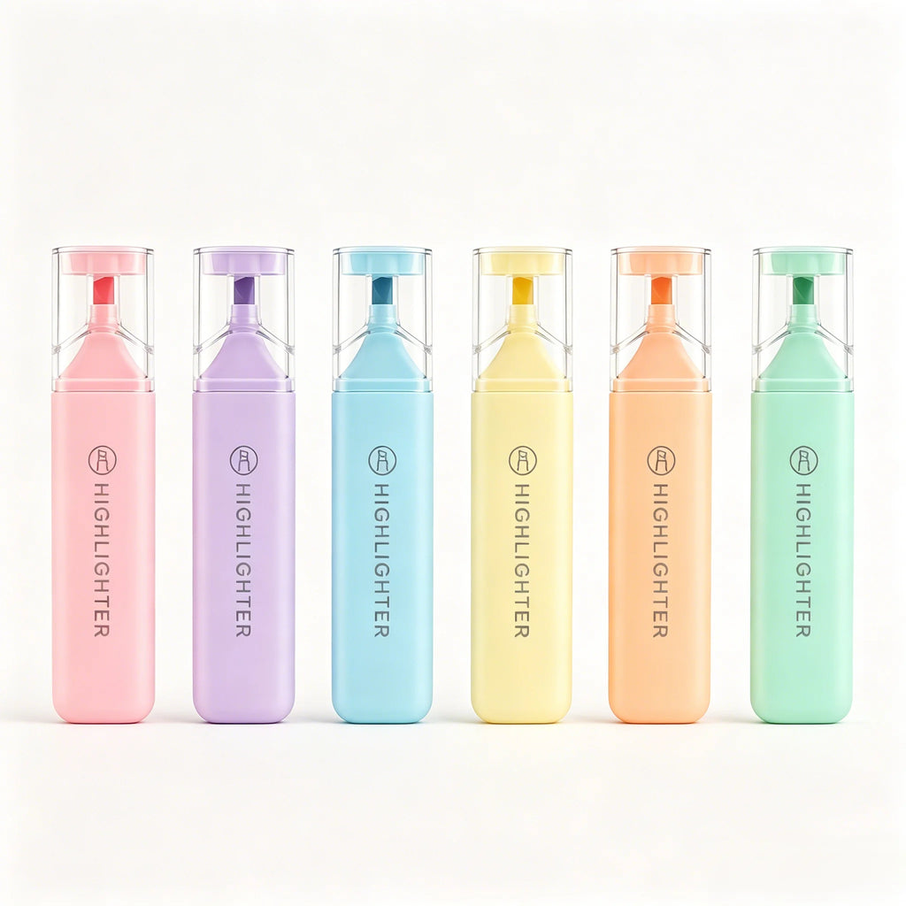 6pcs Back to School Water-Based Highlighters