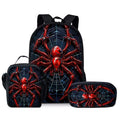 3D Spider Printed Children's School Bag for Boys and Girls 3pecs/set backpacks meal bag pencil case versatile schoolbags bookbag