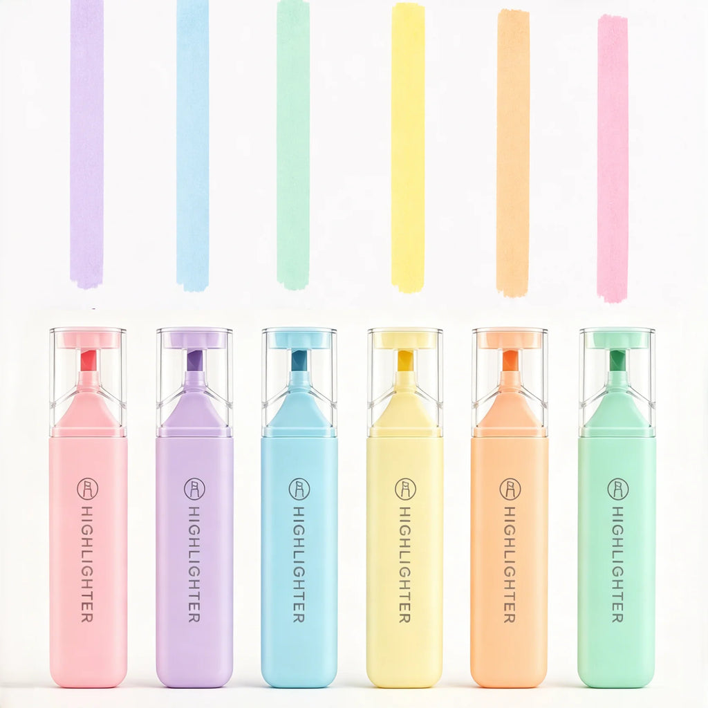 6pcs Back to School Water-Based Highlighters