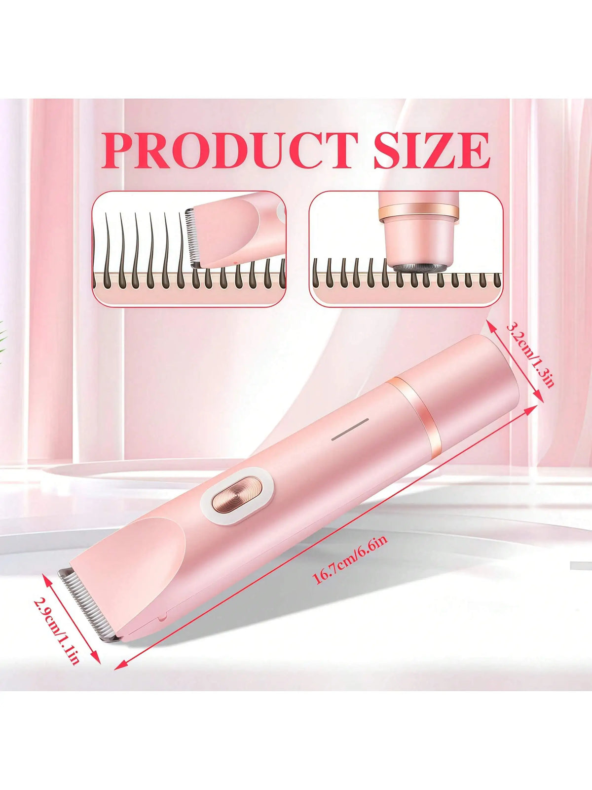 Women's Bikini Trimmer, Women's Electric Shaver, Replaceable Heads, Facial and Intimate