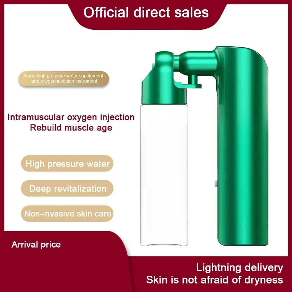 Nano Steam Gun Wireless Ultrasonic Nano Mist Sprayer Cooler Face Steamer Moisturizer Cooler Atomization Sanitizer Skin Care Tool