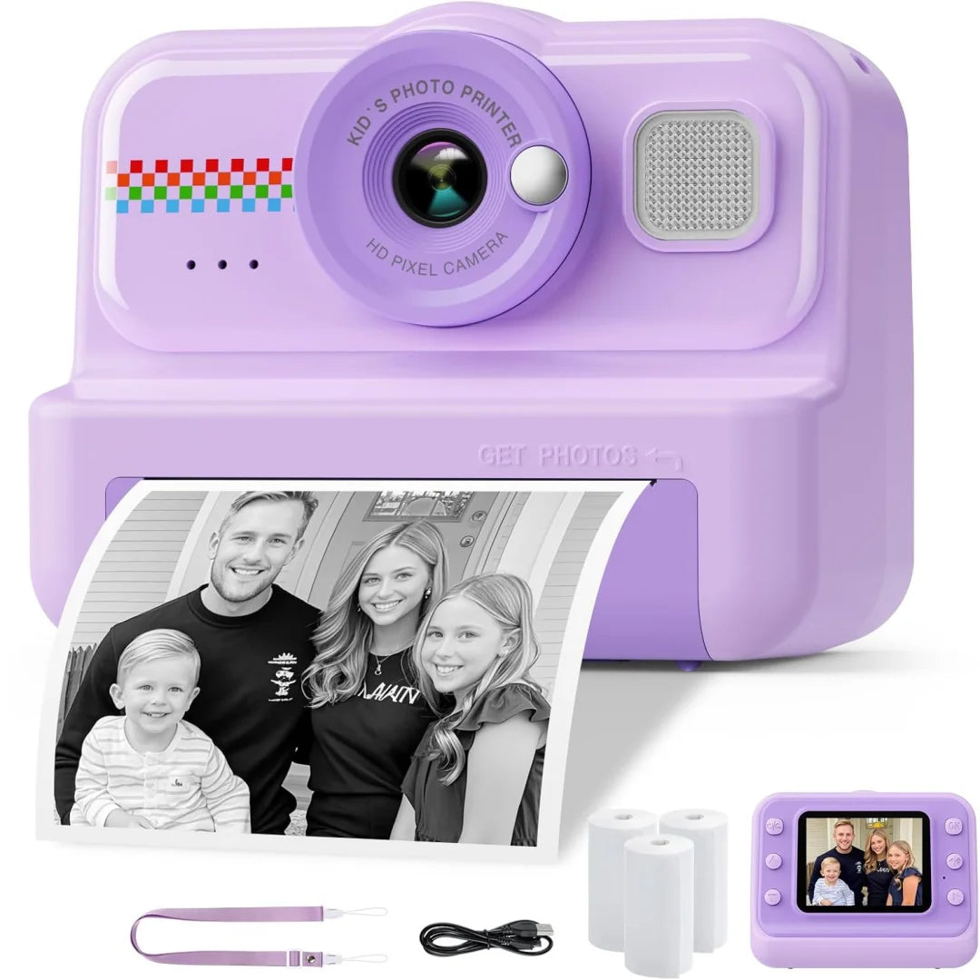Kids Camera Instant Print, 1080P HD Instant Print Camera for Kids