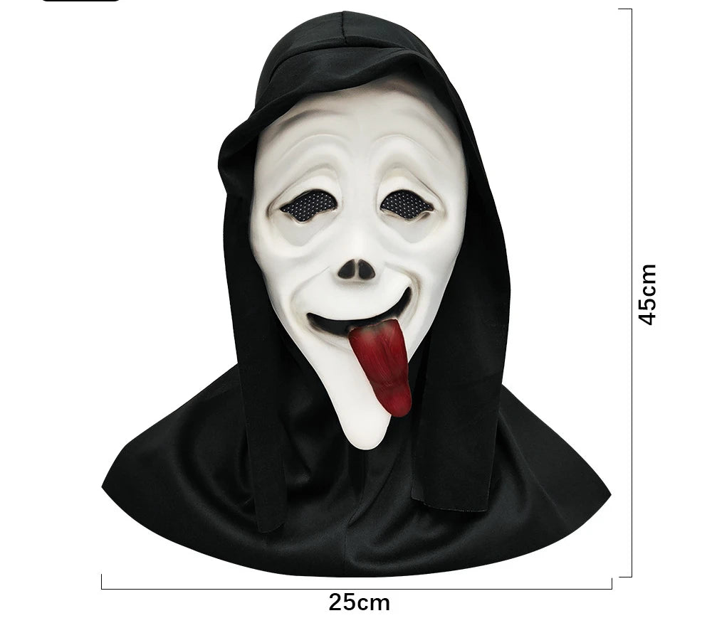 Skull Horror Movie Full Head Mask,Latex,High Elasticity,Cosplay Party props