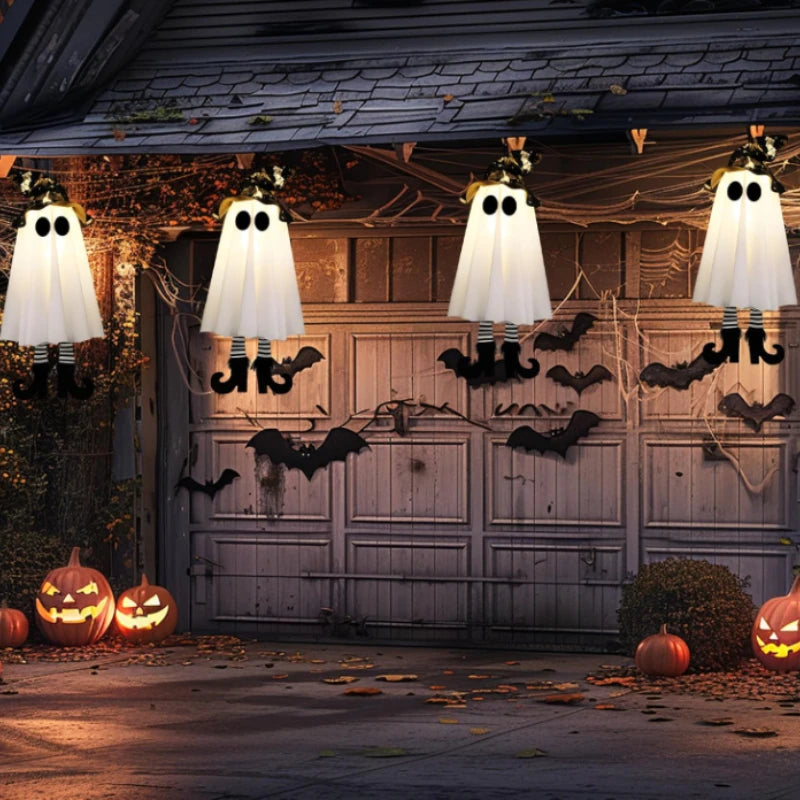 1/3pcs Halloween LED Light Up Witch Ghost Hanging