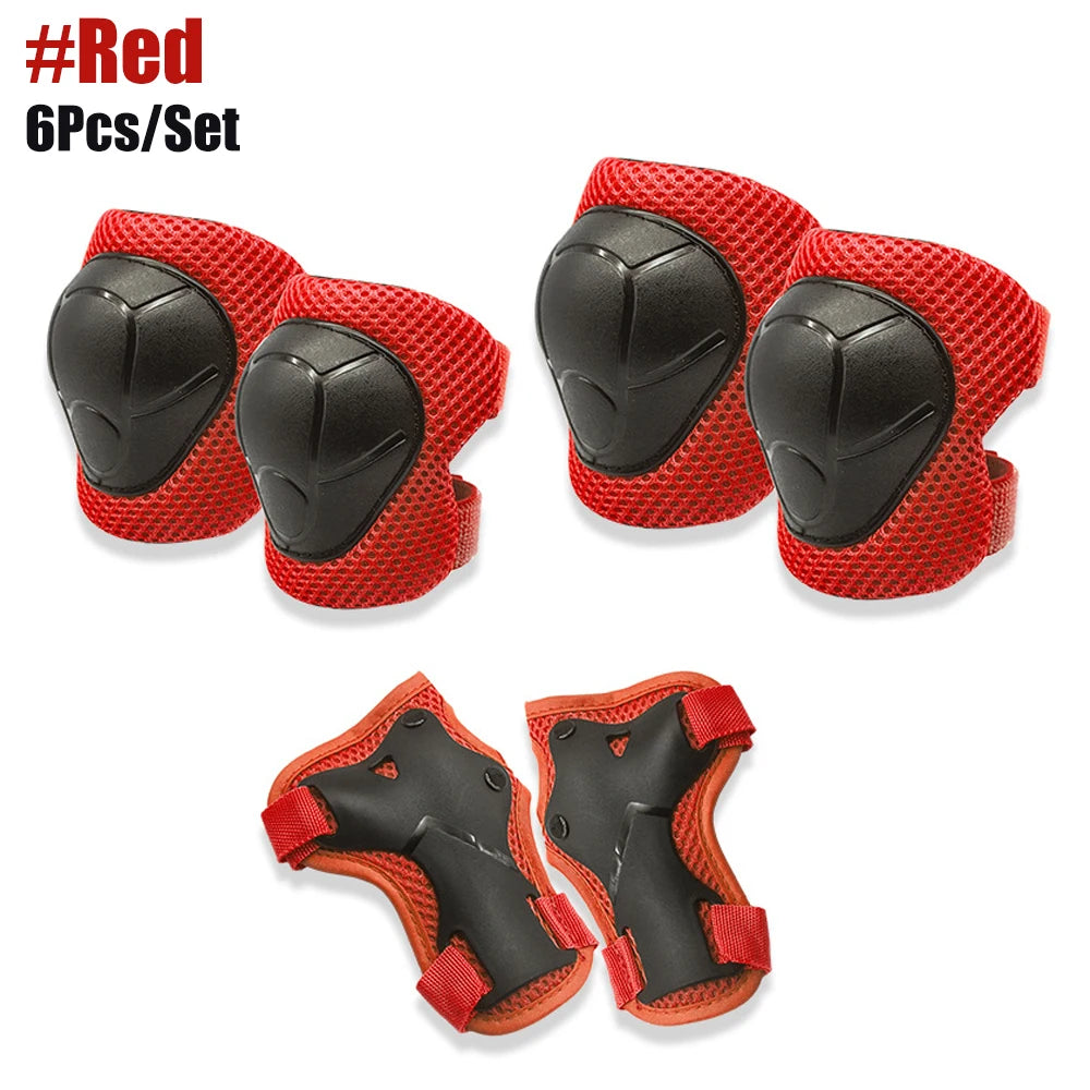 6PCS/Set Kids Knee Pads Elbow Pads Wrist Guard Protective
