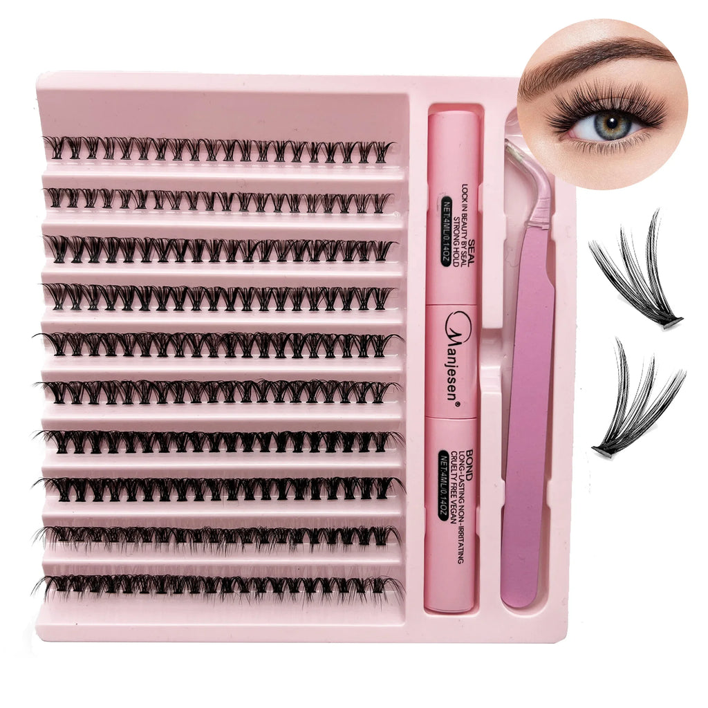 DIY Lashes Extension Kit Eyelashes 200 PCS Clusters