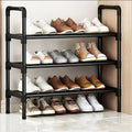 Black Elevated Shoe Rack Small  Simple Multi-layer Shoe Cabinet Home Entrance