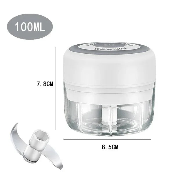 100ML/250ML Electric  Meat Mincer Garlic Chopper Rotate Garlic Press Crusher Vegetable Onion Cutter Kitchen Cooking Accessories