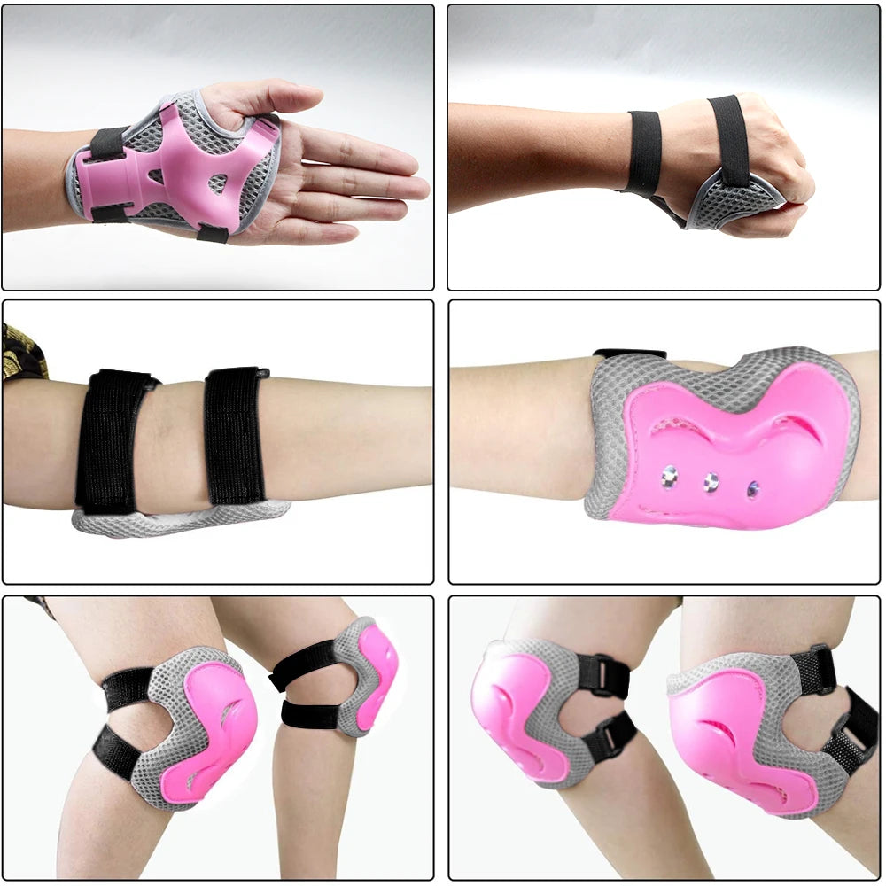7Pcs/Set Kids Ages 3-10 with Wrist Guard and Knee Pads