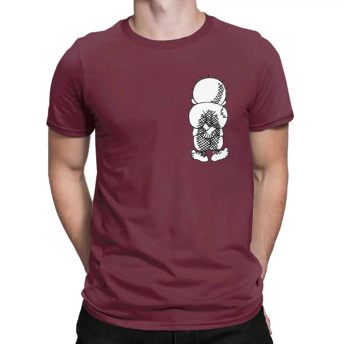Men T-Shirt Palestine Handala National Symbol Funny Pure Cotton Tees Short Sleeve  T Shirts Round Neck Tops New Arrival