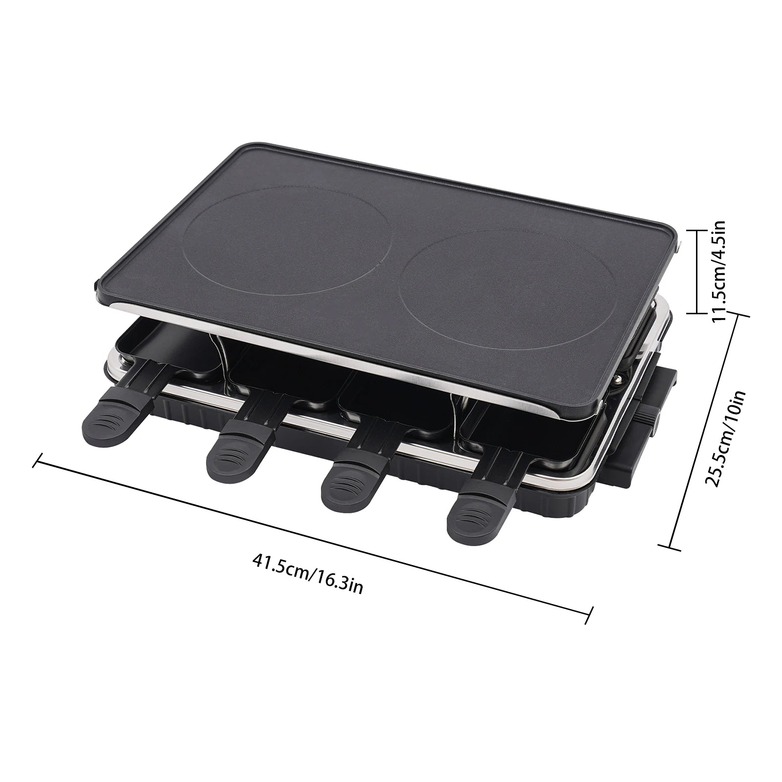 220-240V Table Grill,Electric Grill,Non-Stick Electric Barbecue Grill,1 Large + 8 Small Trays,for Barbecues,Parties,Decks