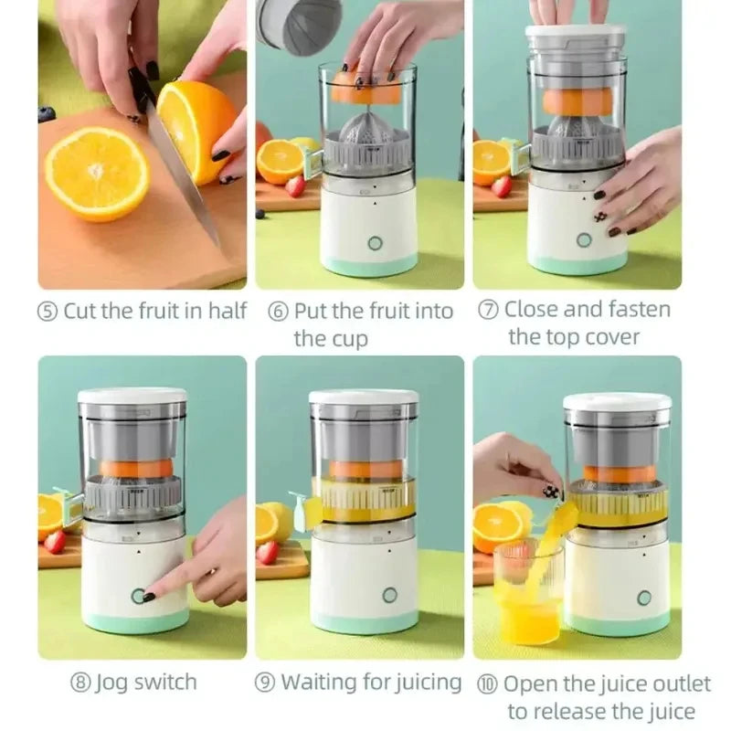 NEWPortable Electric Juicer Wireless Orange Juicer USB