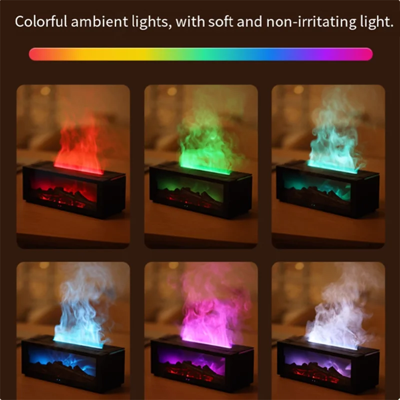 Imitation flame aromatherapy humidifier, a must-have for winter heating, practical and creative atmosphere aromatherapy machine