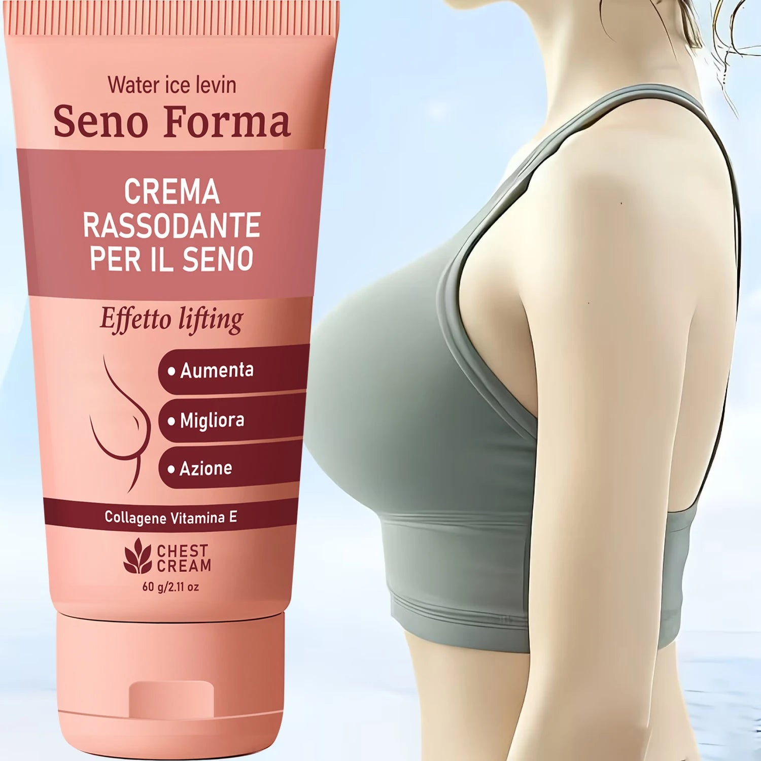 Collagen & Vitamin E Bust Firming Cream - Moisturizing to Improve Skin Tone & Elasticity