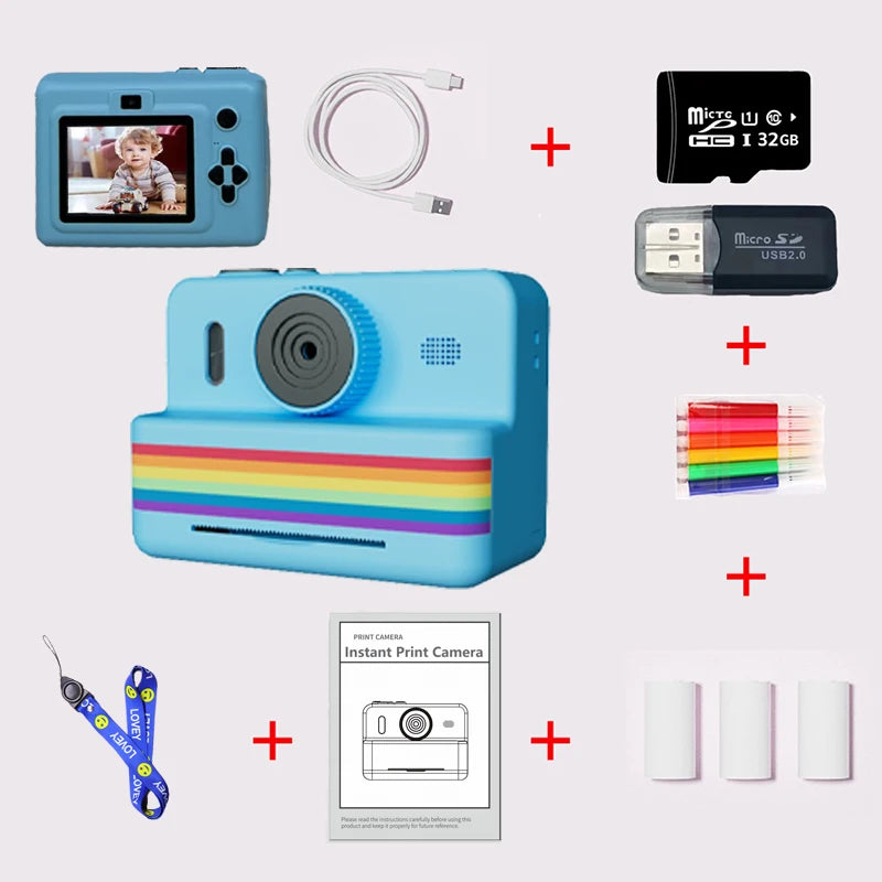 Children's Printable Camera Toy Small Camera Gift for Boys and Girls