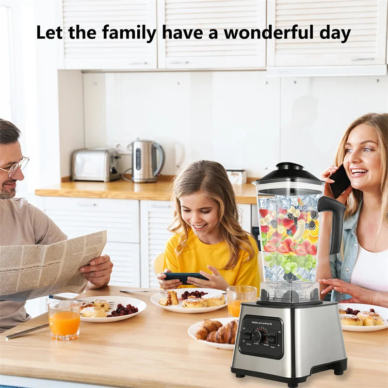6000W Powerful Blender Mixer Juicer Smoothie Maker