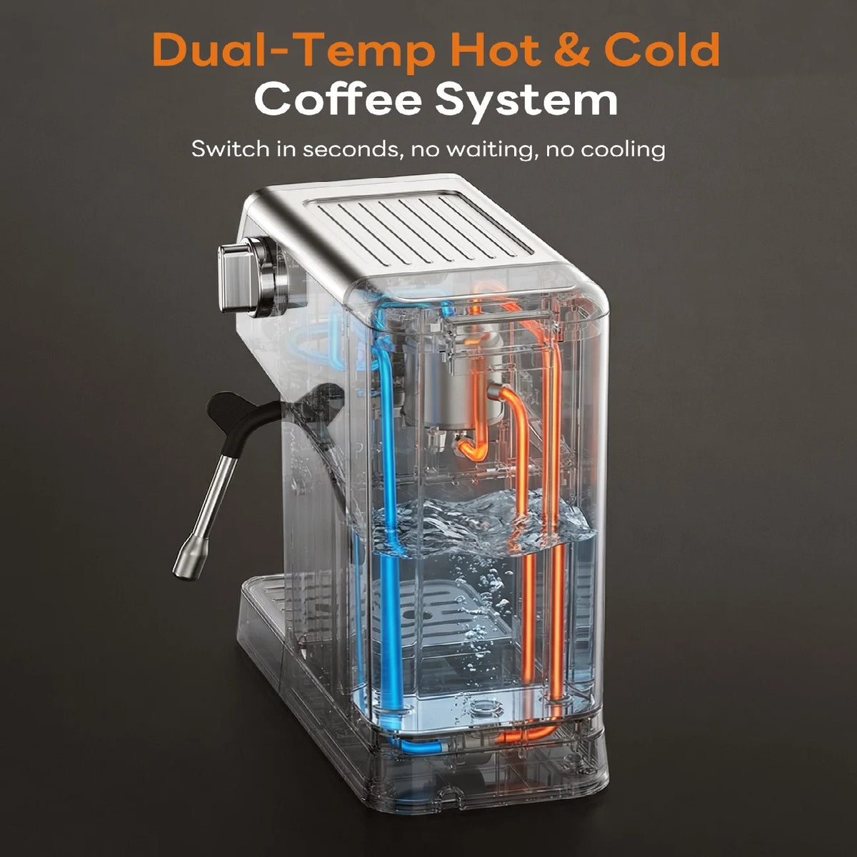 20 Bar Espresso Maker with Milk Frother and Touchscreen 1400W Fast Heat