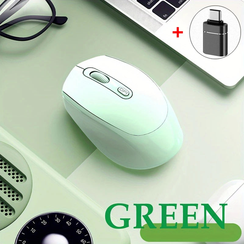 Wireless Mouse Battery Gamer Mouse Dual Modes Bluetooth-compatible 2.4G