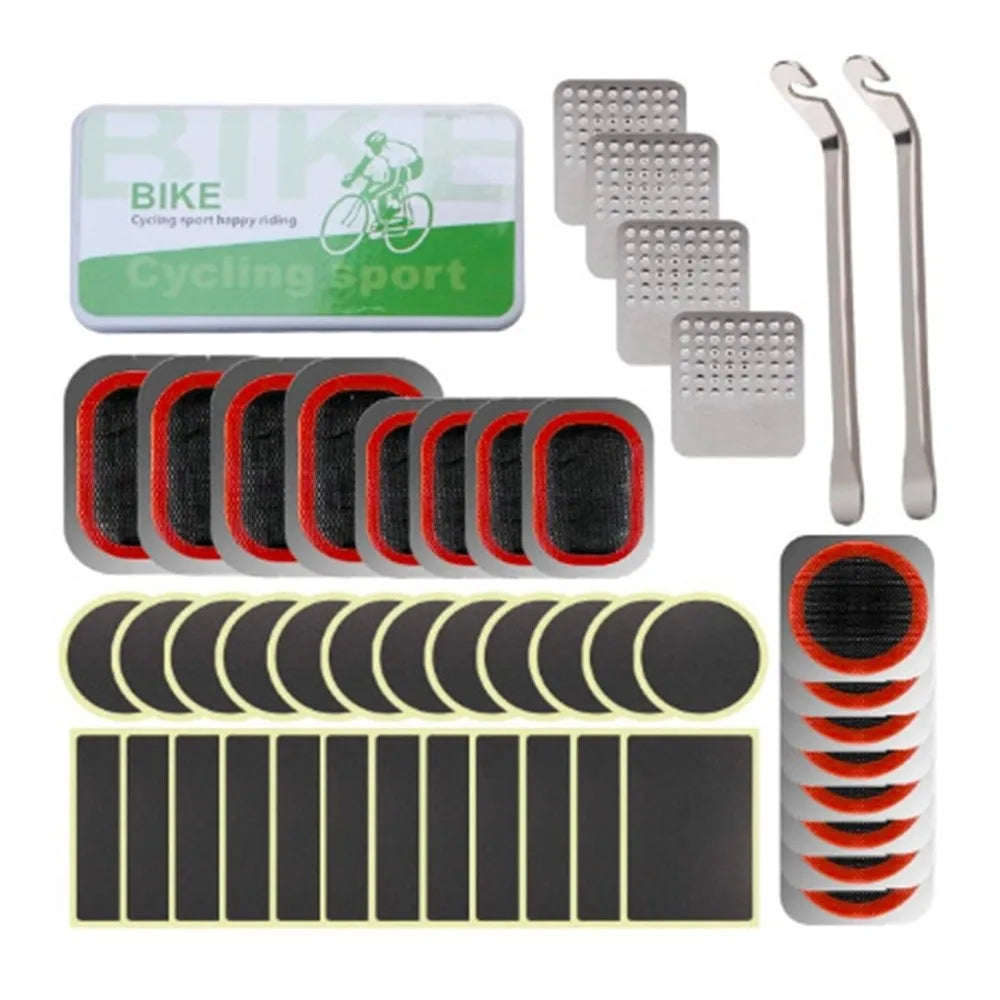 Vulcanizing Patches Bike Tire Repair Kit Metal Rasp DIY Inner Tube Puncture