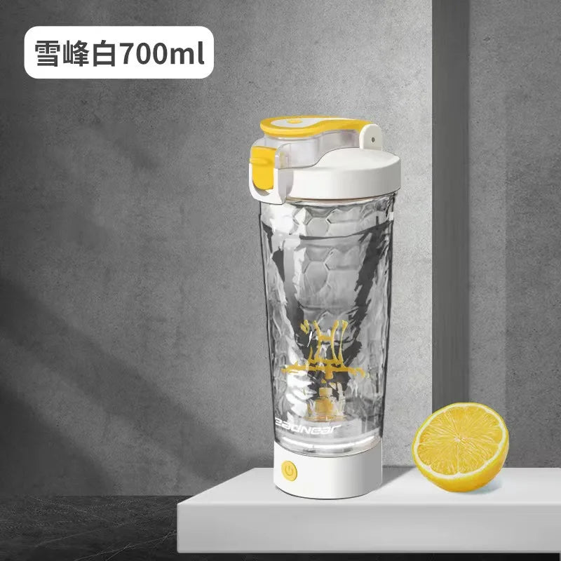 New 700ml Automatic Mixing Cup Electric Shaking Cup Fitness Coffee Protein Powder Soybean Milk Rechargeable Sports Water Bottle