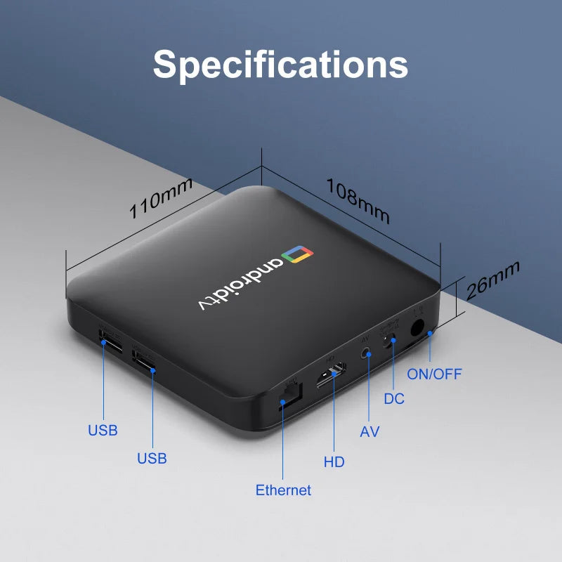 H96 MAX Amlogic S905L3 Android14.0 TV Box 2GB 16GB 4K HDR+ Video Decording 2.4G/5G WiFi BT4.0 Voice Remote Assistant Set Top Box