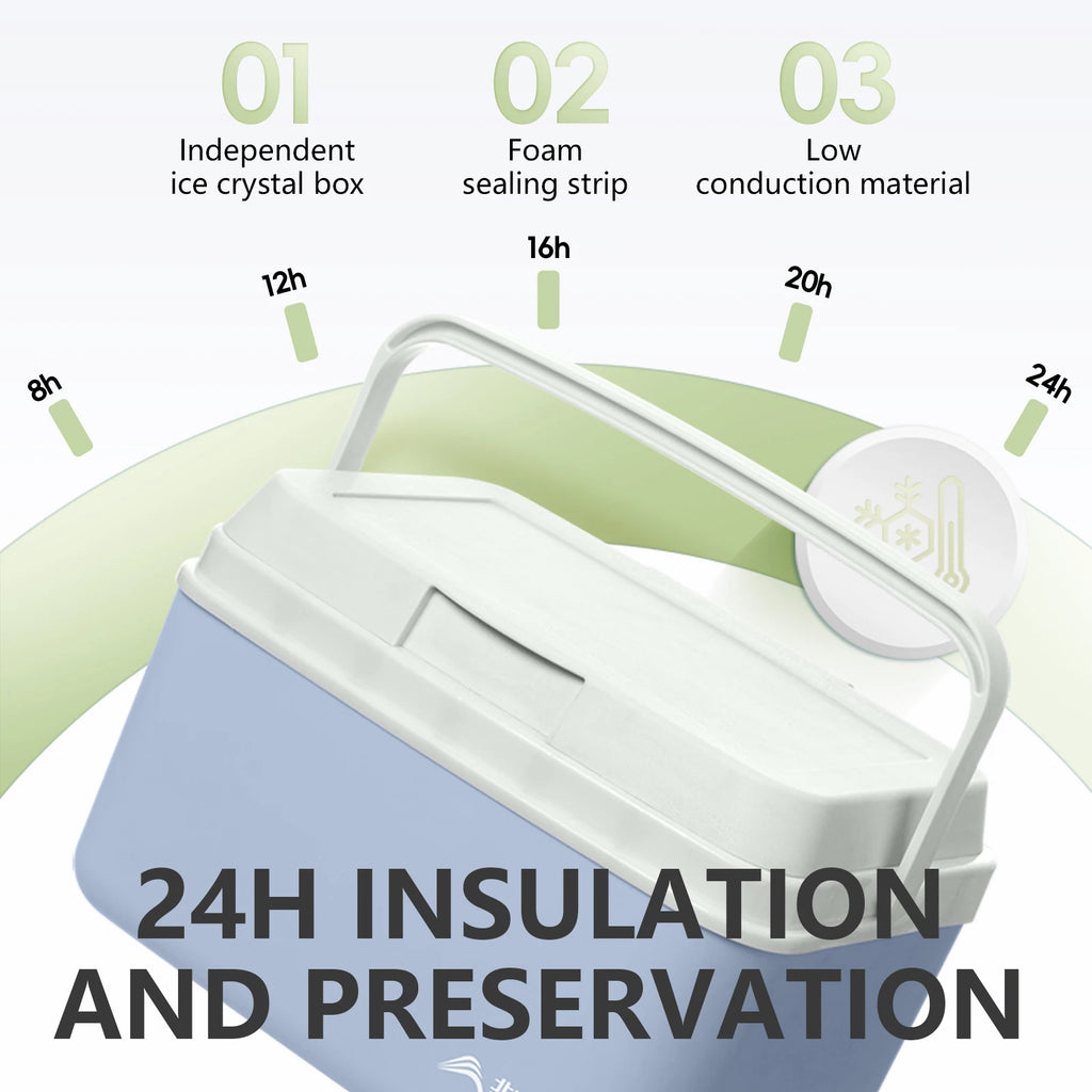 BISINNA Camping Ice Box 6L/9L/15L Portable Fishing Cooler