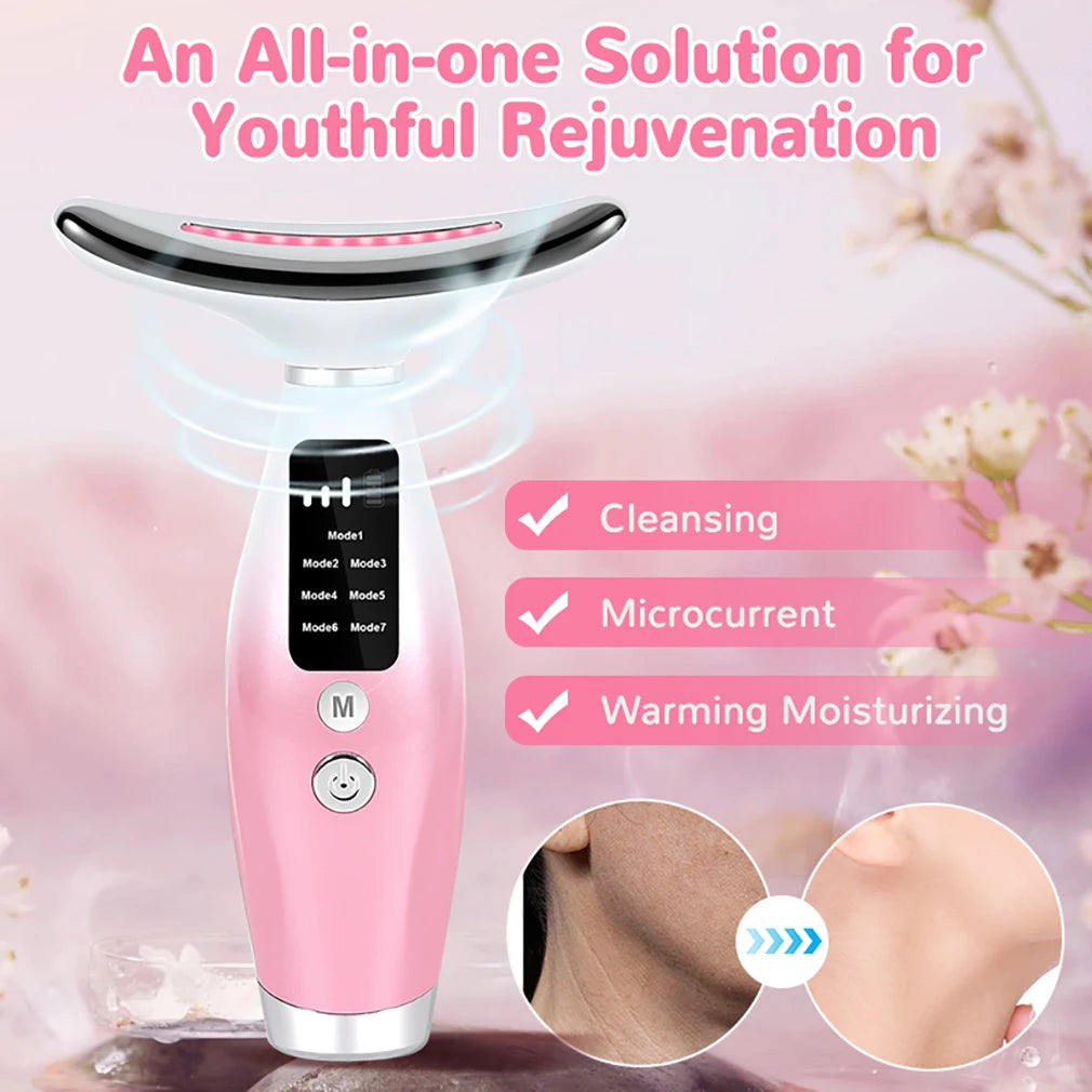 Mini LED Neck Face Lift Massage with 7 Colors Dolphin Design