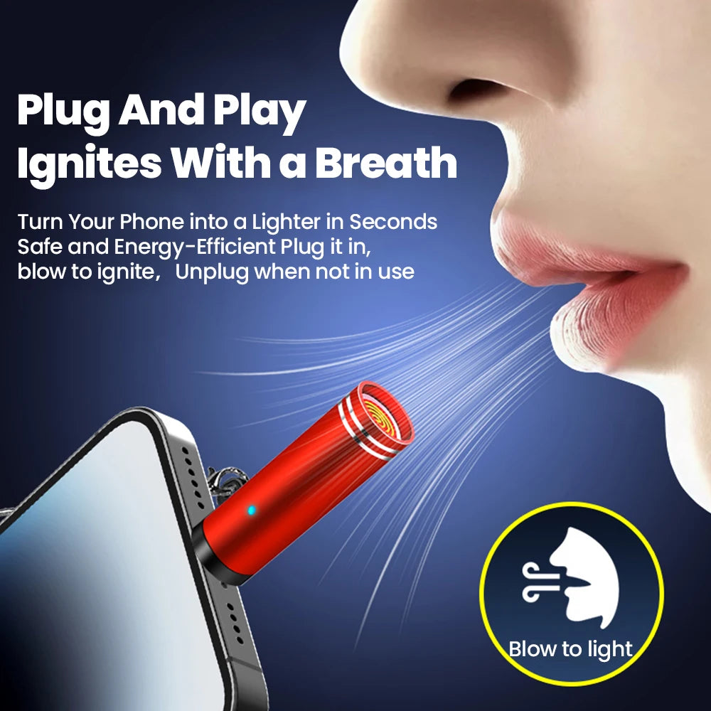 Lighter Outdoor Safety Windproof Explosion-Proof Lighter for iphone15-17
