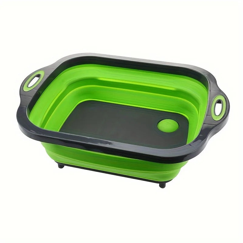 2-in-1 Portable Basin: Saves space, has sink & storage. Durable PP for camping, travel, home. All-season use.