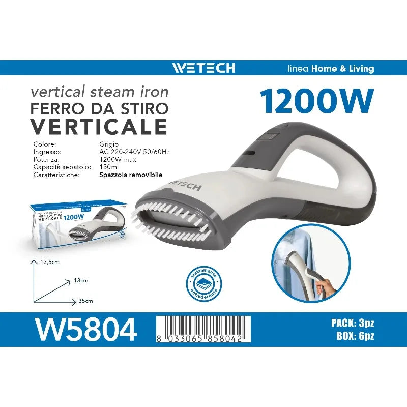 2000W Powerful Steam Iron for Clothes, Adjustable Temperature, Anti-Drip, Self-Cleaning Function, Professional Garment Steamer for Home and Travel
