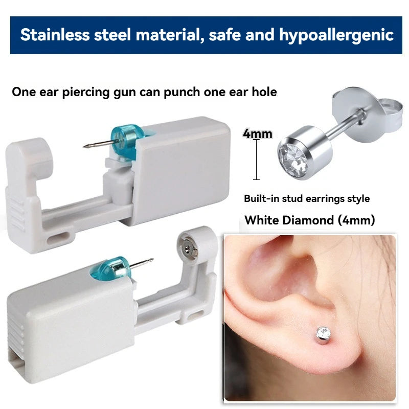 Disposable Sterile Ear Piercing Gun Kit Cartilage Tragus