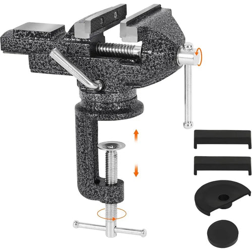 3 Inch Universal Bench Vise 360° Swivel Base