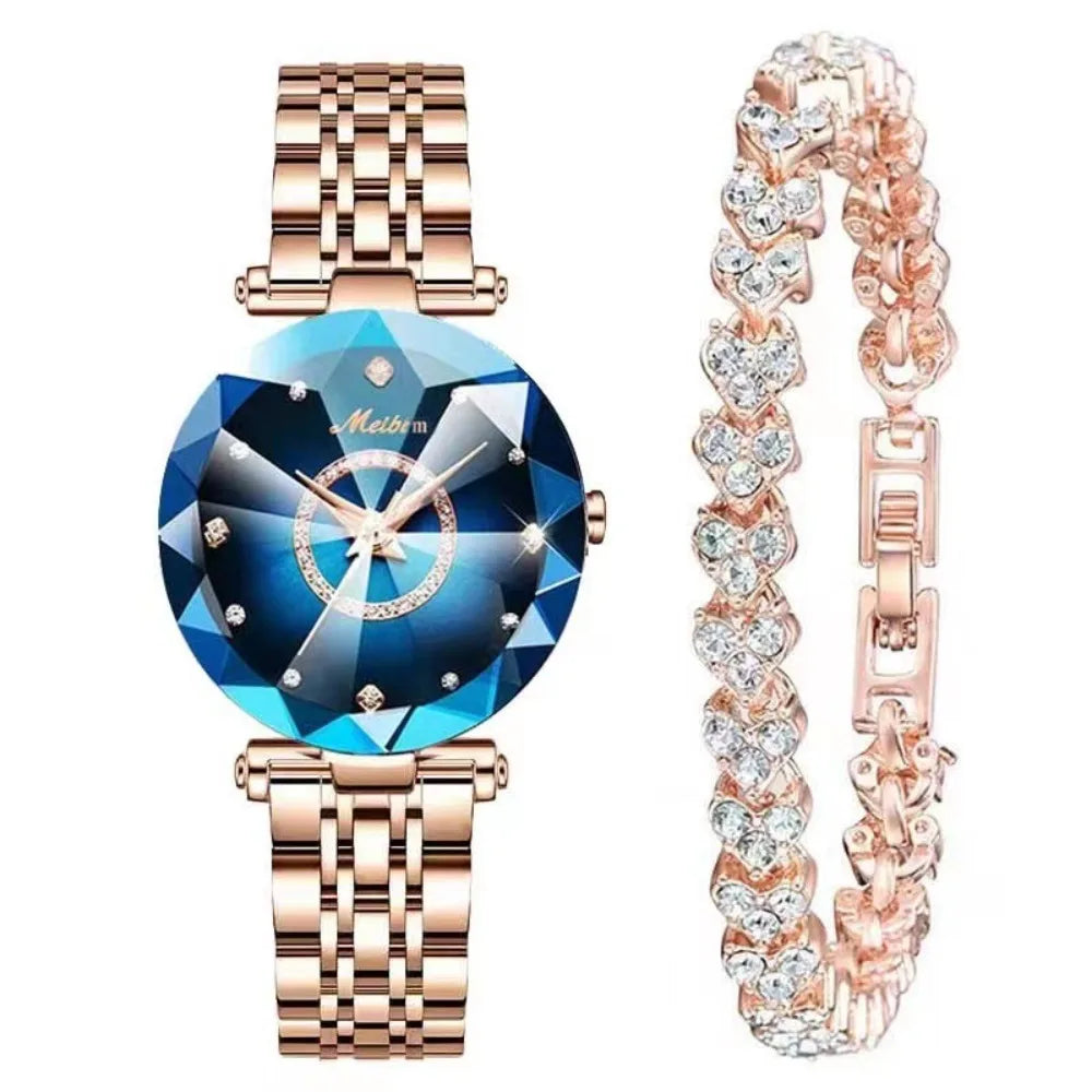 Trendy Luxury Women's Wristwatch Elegant Inlaid Diamond