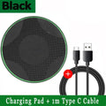 15W Wireless Charger Pad Type C Portable Induction Fast Charging Pad for iPhone 17,16,15,14,13 Xiaomi