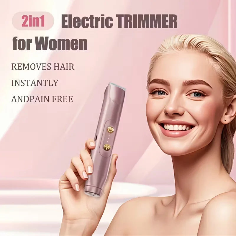 Women Electric Shaver Double Heads Waterproof Portable