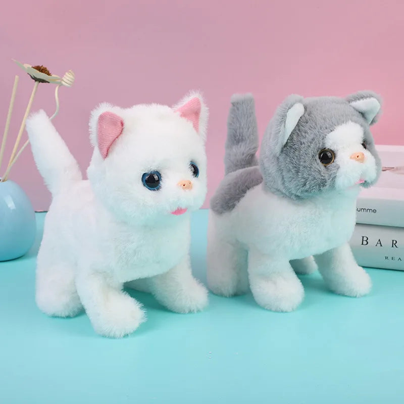 New Walking Kitty Plush Toy Electric Interactive